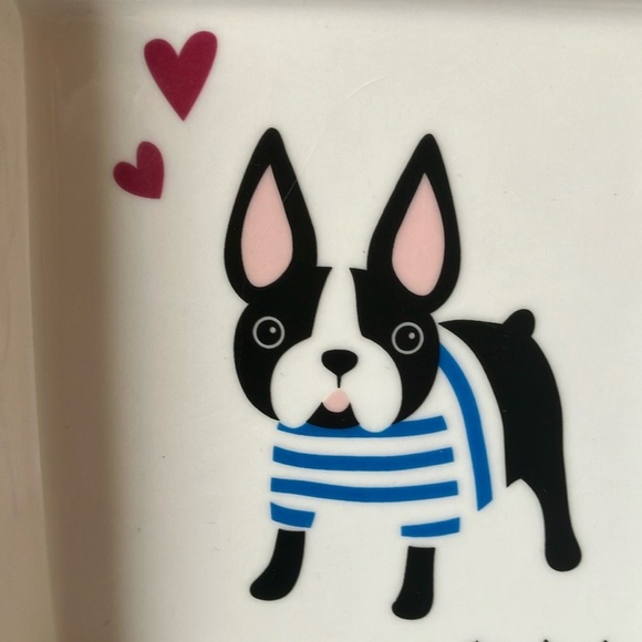 Stacy Claire Boyd: White Ceramic French Bulldog Dog Plate - Picture 5 of 13